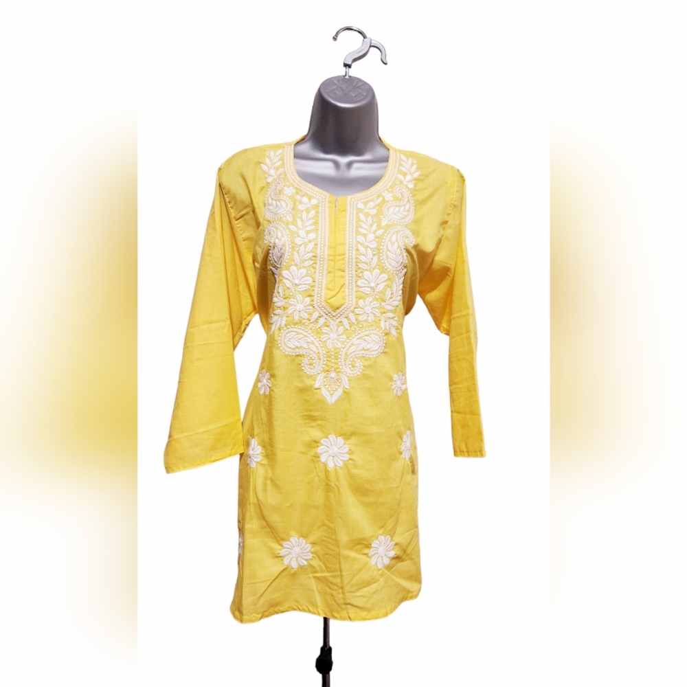 Asta Selections - Hand Embroidered Cotton Kurta (Short)